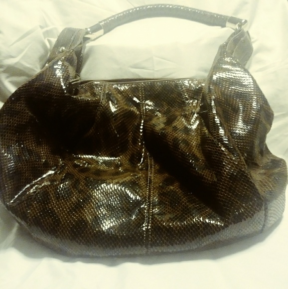 New directions ground croc style leather hobo bag - Picture 1 of 6